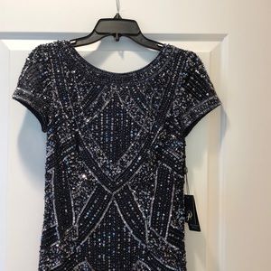 Adrianna Papell navy gown